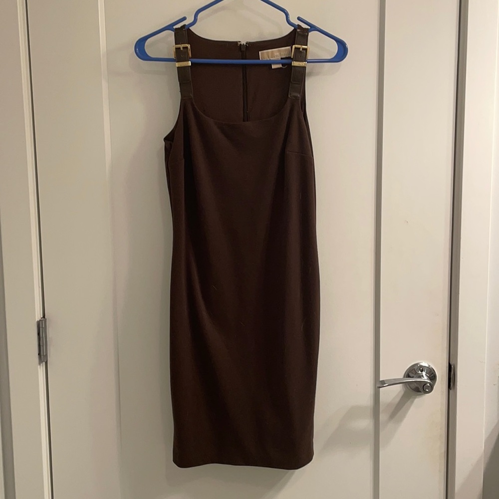 Michael Kors Brown Buckle Dress